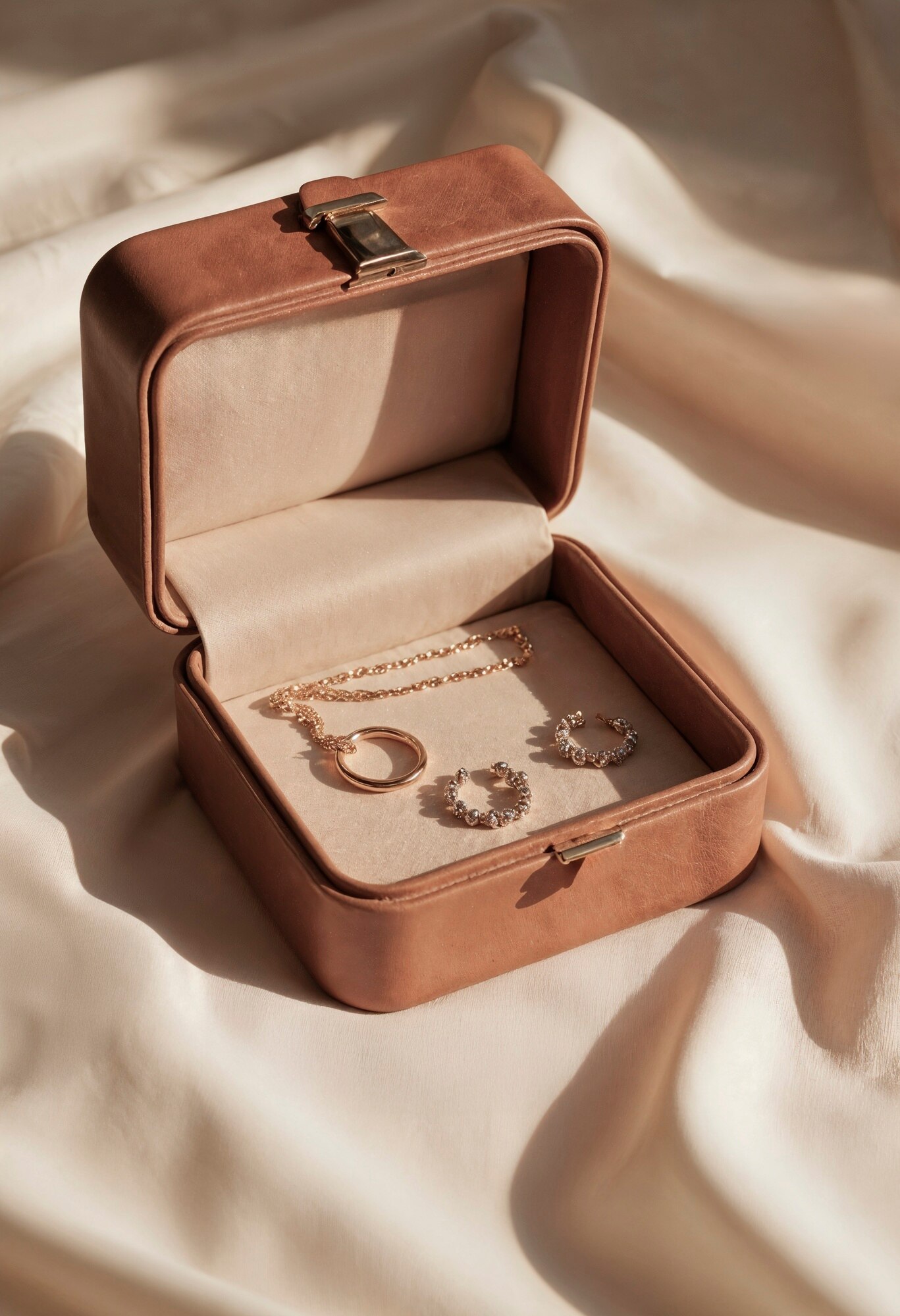 caja joyas accesorios oro